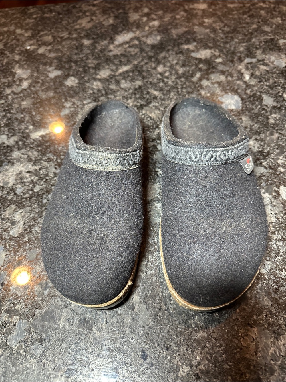 Stegman Classic Wool Clog Black Gray
